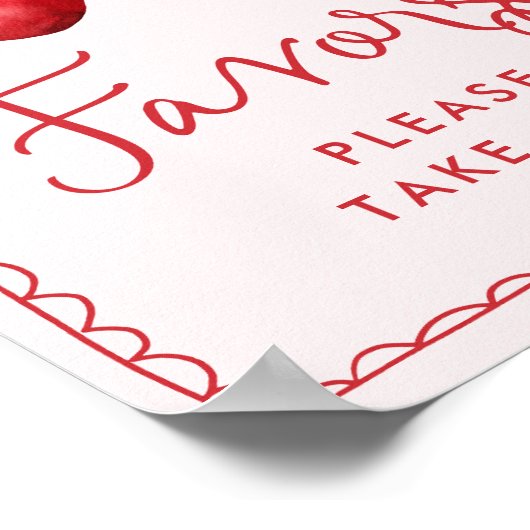 Whimsical Cherry Baby shower geeft de voorkeur aan Poster (Hoek)