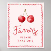 Whimsical Cherry Baby shower geeft de voorkeur aan Poster (Voorkant)