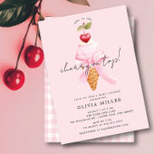 Whimsical Cherry Baby shower Kaart