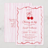 Whimsical Cherry beroemd gemaakt door Top Baby sho Kaart (Voorkant / Achterkant)