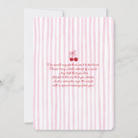 Whimsical Cherry beroemd gemaakt door Top Baby sho Kaart (Achterkant)