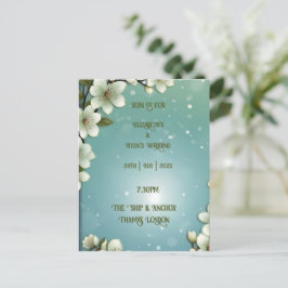 Whimsical Cherry bloesem met Sparkles Briefkaart