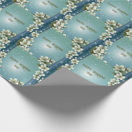 Whimsical Cherry bloesem met Sparkles Cadeaupapier (Hoek)