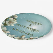 Whimsical Cherry bloesem met Sparkles Papieren Bordje (Gekanteld)