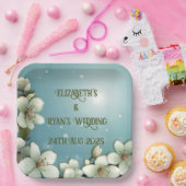 Whimsical Cherry bloesem met Sparkles Papieren Bordje (Feest)