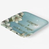 Whimsical Cherry bloesem met Sparkles Papieren Bordje (Gebogen)