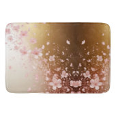 Whimsical Cherry Blossom Blizzard op Golden Badmat (Voorkant)