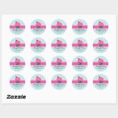 Whimsical Cherry Cupcake Bakery Box Seals Ronde Sticker (Vel)