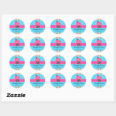 Whimsical Cherry Cupcake Bakery Box Seals Ronde Sticker (Vel)