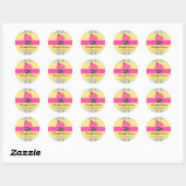 Whimsical Cherry Cupcake Bakery Box Seals Ronde Sticker (Vel)