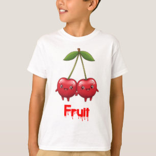 Whimsical Cherry Friends - Gepersonaliseerde Stick T-shirt