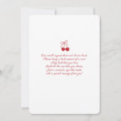 Whimsical Cherry on Top Baby Shower Girl Kaart (Achterkant)