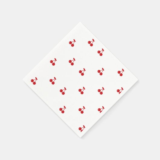 Whimsical Cherry op Top Cherry Theme Servet (Hoek)