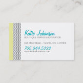 Whimsical Chevron en Stippen Visitekaartje (Achterkant)