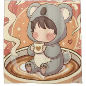 Whimsical Chibi Koala Adventure Shower Curtain Douchegordijn (Voorkant)