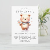 Whimsical Chic Beer Baby shower Kaart (Staand voorkant)