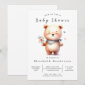Whimsical Chic Beer Baby shower Kaart (Voorkant / Achterkant)