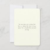 Whimsical Chic Black Bow Bloemenmeisje Proposal Ka Kaart (Achterkant)