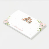 Whimsical Chic Blush Bloemen Bosdieren Post-it® Notes (Schuin)