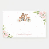 Whimsical Chic Blush Bloemen Bosdieren Post-it® Notes (Voorkant)