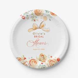 Whimsical Chic Elegant Fall Bridal Shower Papieren Bordje