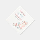 Whimsical Chic Elegant Hand Drawn Wedding Servet (Hoek)