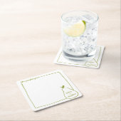 Whimsical & Chic Gepersonaliseerde Grappige Pear W Kartonnen Onderzetters (Insitu)