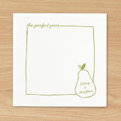 Whimsical & Chic Gepersonaliseerde Grappige Pear W Servet