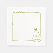 Whimsical & Chic Gepersonaliseerde Grappige Pear W Servet (Voorkant)