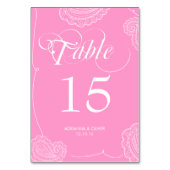 Whimsical Chic Pink Paisley Wedding Kaart (Voorkant)