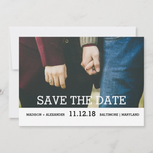 Whimsical Chic Save The Date-foto Date (Voorkant)
