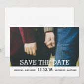 Whimsical Chic Save The Date-foto Date (Voorkant / Achterkant)