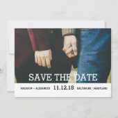 Whimsical Chic Save The Date-foto Save The Date (Voorkant)