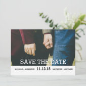 Whimsical Chic Save The Date-foto Save The Date (Staand voorkant)