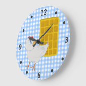 Whimsical Chicken and Waffle Kitchen Wall Clock Grote Klok (Hoek)