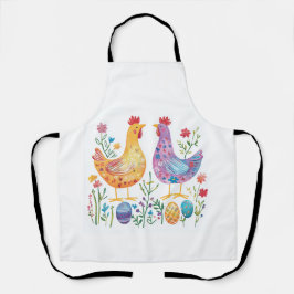 Whimsical Chicken & Egg Easter Schort