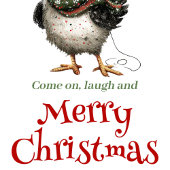 Whimsical Chickens Christmas Tag Cartoon Style Cadeaulabel