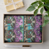 Whimsical Chihuahua Dog Palm Trees Decoupage Tissuepapier (Geschenk)