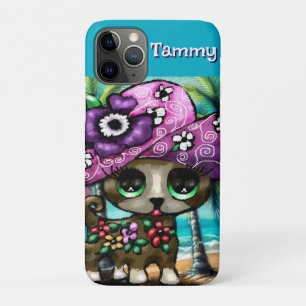 Whimsical Chihuahua Dog Palm Trees Gepersonaliseer Case-Mate iPhone Case