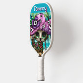 Whimsical Chihuahua Dog Palm Trees Gepersonaliseer Pickleball Paddle (Links)