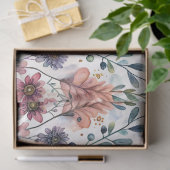 Whimsical Chihuahua in Boho Bloemige Waterverf Tissuepapier (Geschenk)