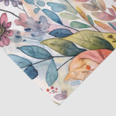 Whimsical Chihuahua in Boho Bloemige Waterverf Tissuepapier (Detail)