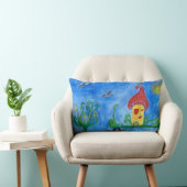 Whimsical Child Illustration Lumbar Pillow Kussen (Stoel)