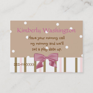 Whimsical Childrens Calling Card Contactkaartje
