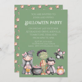 Whimsical Children's Halloween Party Kaart