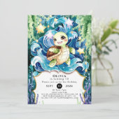 Whimsical Children's Turtle Verjaardag Kaart (Staand voorkant)