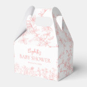 Whimsical Chinoiserie Perzik Roze Baby shower Bedankdoosjes (Voorkant Zijde)