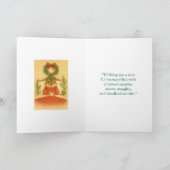 Whimsical Chipmunk Christmas Greeting Card Feestdagen Kaart (Binnen)