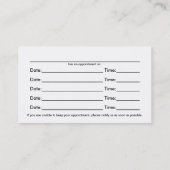 Whimsical Chiropractic Appointards Afsprakenkaartje (Achterkant)