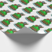 Whimsical Chocolate Birthday Cake Cadeaupapier (Hoek)